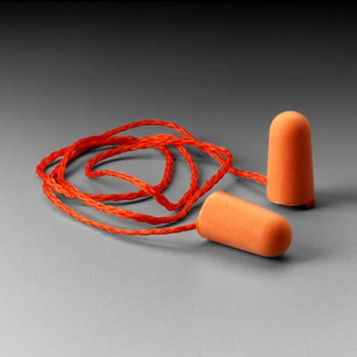 3M™ #1100 Orange Corded Self Conforming Ear Plugs – Box of 100 Thumbnail