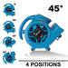 Xpower Mini Carpet/Floor Drying Air Blower Positions
