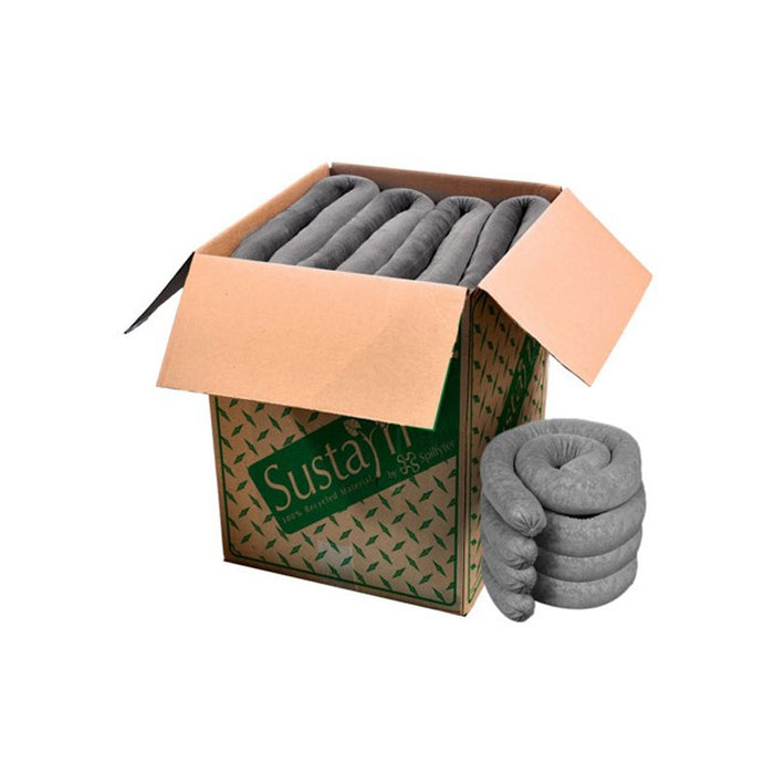 Spilfyter Sustayn Recycled 3" x 4' Universal Sorbent Socks - Case View - G-34